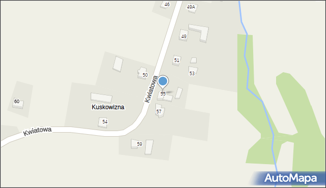 Witkowice, Kwiatowa, 55, mapa Witkowice