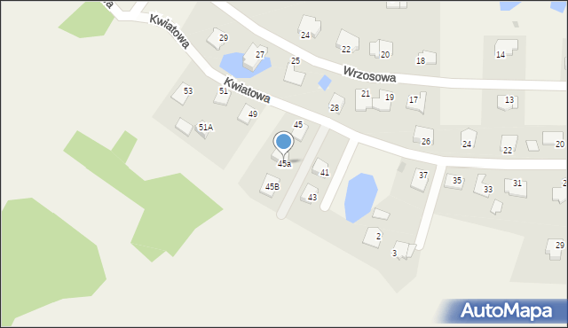 Wójtowo, Kwiatowa, 45a, mapa Wójtowo