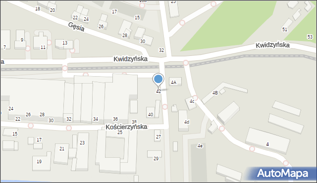 Wrocław, Kwidzyńska, 42, mapa Wrocławia