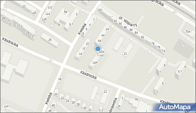 Wrocław, Kwiska, 12A, mapa Wrocławia