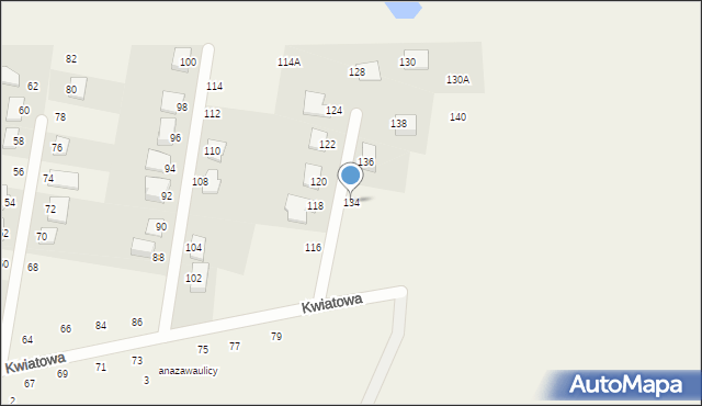 Wudzyn, Kwiatowa, 134, mapa Wudzyn