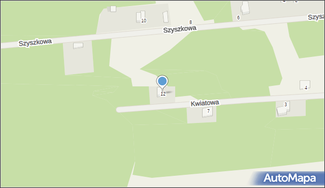 Wysychy, Kwiatowa, 12, mapa Wysychy