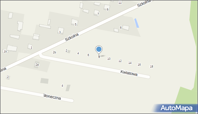 Wyszki, Kwiatowa, 8, mapa Wyszki