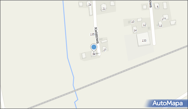 Zastów, Kwiatowa, 34, mapa Zastów