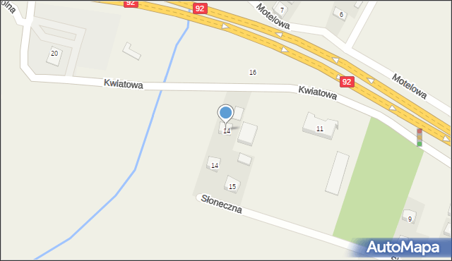 Zasutowo, Kwiatowa, 14, mapa Zasutowo