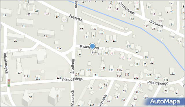 Zawiercie, Kwietniowa, 6, mapa Zawiercie