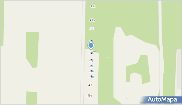 Zawodne, Kwiatów Polnych, 43k, mapa Zawodne