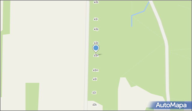 Zawodne, Kwiatów Polnych, 43n, mapa Zawodne