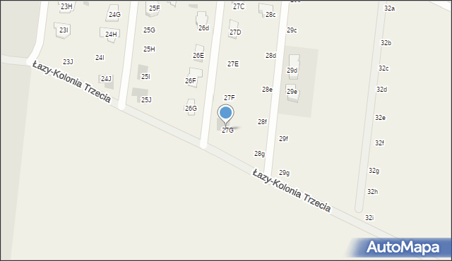 Aleksandrów, Łazy-Kolonia Trzecia, 27G, mapa Aleksandrów