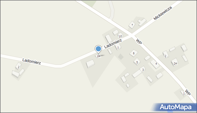 Andrzejów, Ladomierz, 1A, mapa Andrzejów
