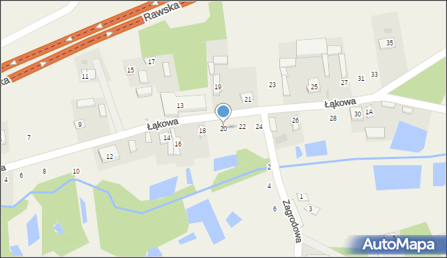 Babsk, Łąkowa, 20, mapa Babsk