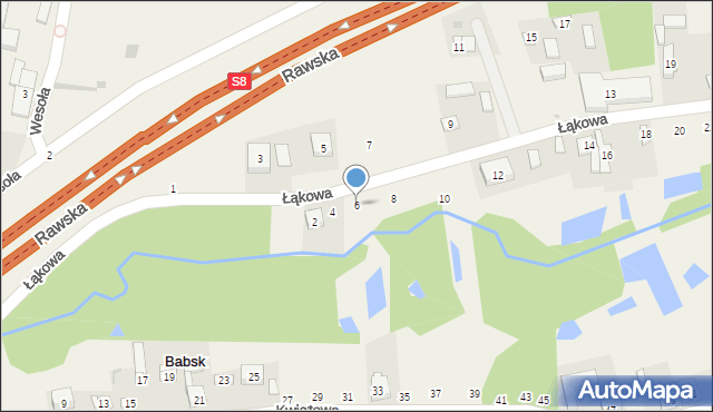 Babsk, Łąkowa, 6, mapa Babsk