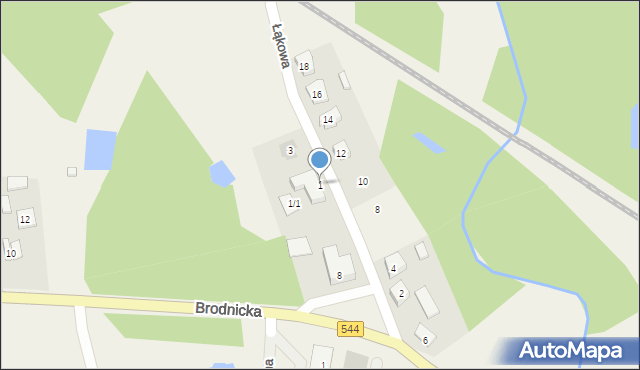 Bartniczka, Łąkowa, 1, mapa Bartniczka