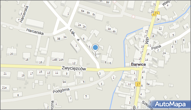 Barwice, Łąkowa, 2, mapa Barwice