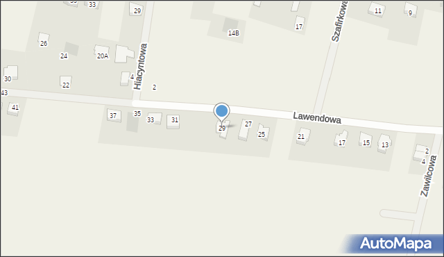 Bielawa, Lawendowa, 29, mapa Bielawa