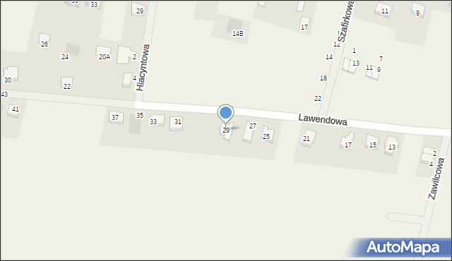 Bielawa, Lawendowa, 29, mapa Bielawa