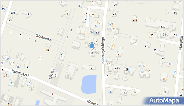 Blizne Łaszczyńskiego, Łaszczyńskiego, 1a, mapa Blizne Łaszczyńskiego