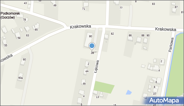 Bobrek, Łąkowa, 2B, mapa Bobrek