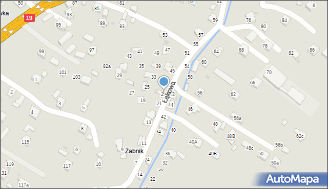 Boguchwała, Łąkowa, 23, mapa Boguchwała