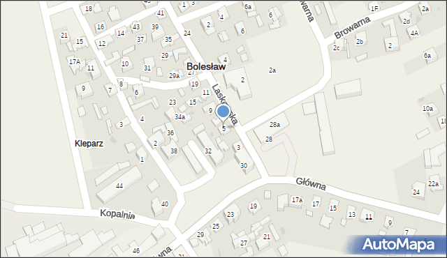 Bolesław, Laskowska, 5, mapa Bolesław