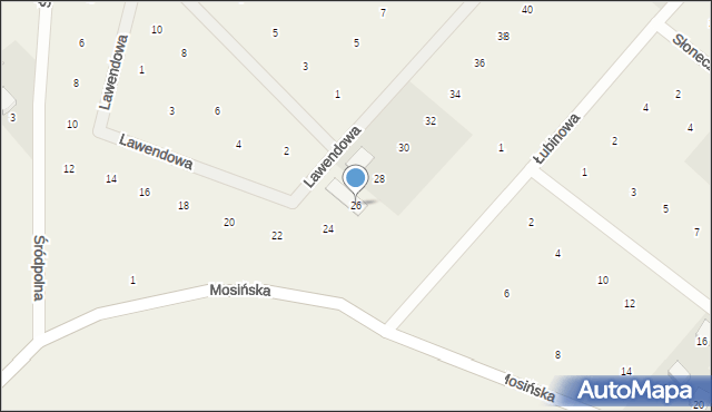 Borkowice, Lawendowa, 26, mapa Borkowice