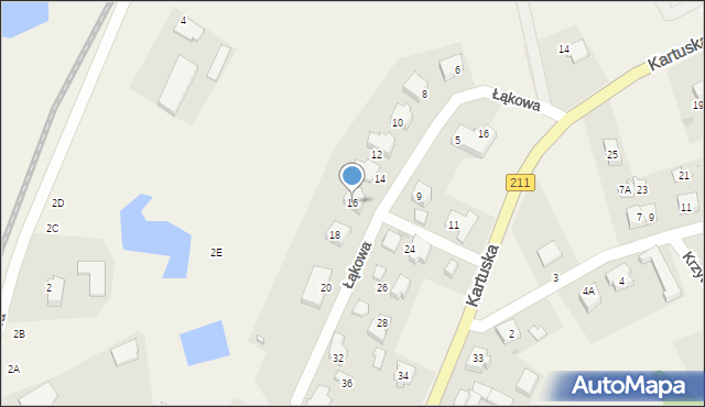 Borkowo, Łąkowa, 16, mapa Borkowo