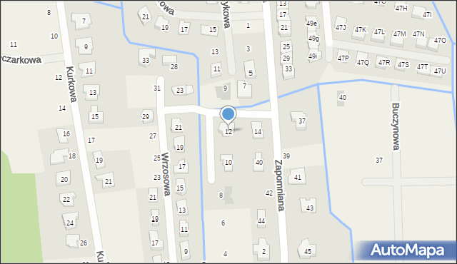 Borówiec, Labirynt Wodny, 12, mapa Borówiec