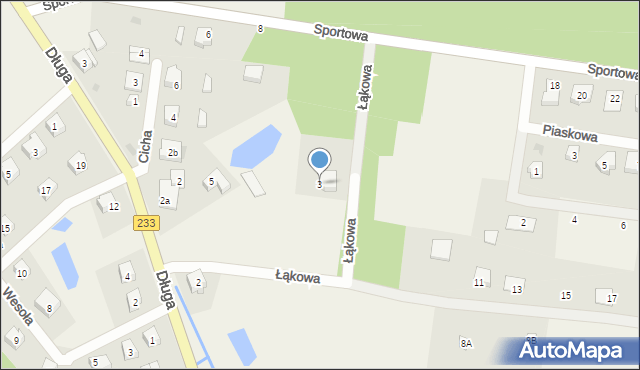 Borowina, Łąkowa, 3, mapa Borowina