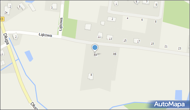 Borowina, Łąkowa, 8A, mapa Borowina