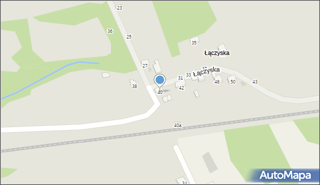 Brzesko, Łączyska, 40, mapa Brzesko