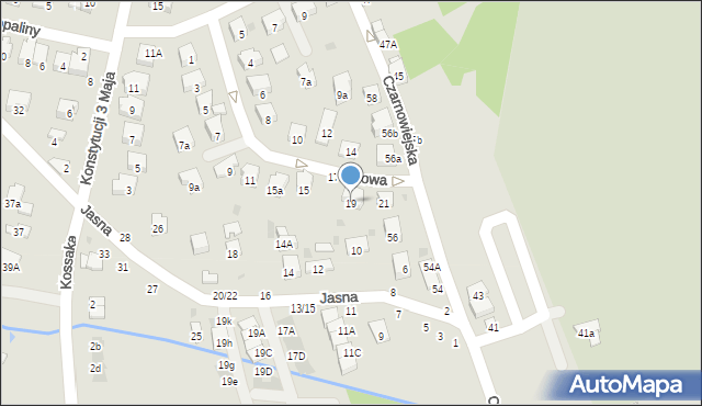 Brzesko, Łąkowa, 19, mapa Brzesko