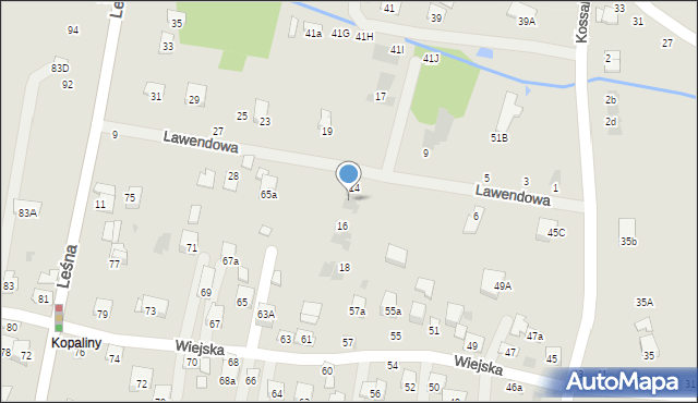 Brzesko, Lawendowa, 14a, mapa Brzesko