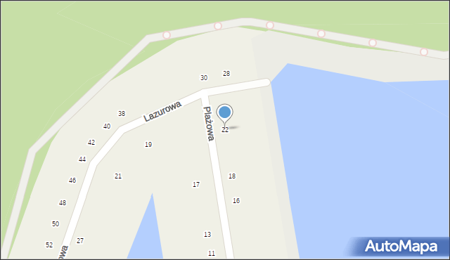 Brzezinki, Lazurowa, 22, mapa Brzezinki