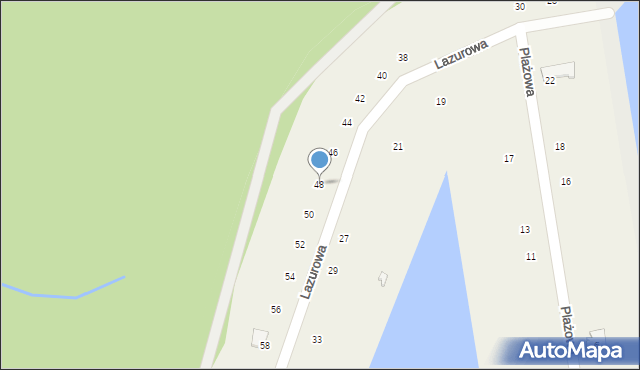 Brzezinki, Lazurowa, 48, mapa Brzezinki