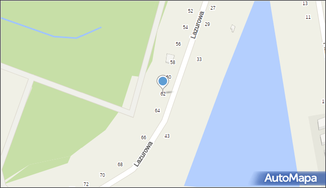 Brzezinki, Lazurowa, 62, mapa Brzezinki