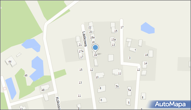 Brzozówka, Laskowa, 14, mapa Brzozówka