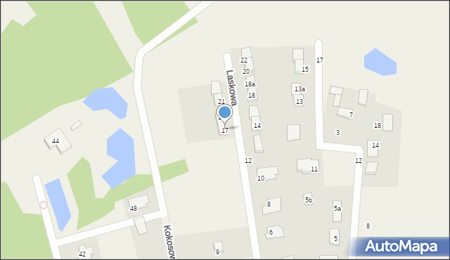 Brzozówka, Laskowa, 17, mapa Brzozówka