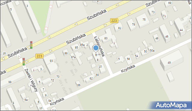 Bydgoszcz, Łabiszyńska, 6, mapa Bydgoszczy