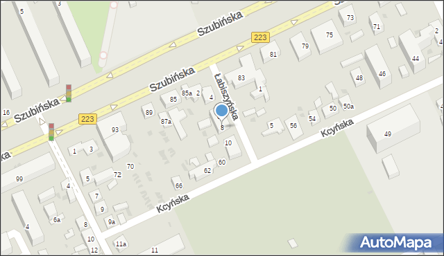 Bydgoszcz, Łabiszyńska, 8, mapa Bydgoszczy