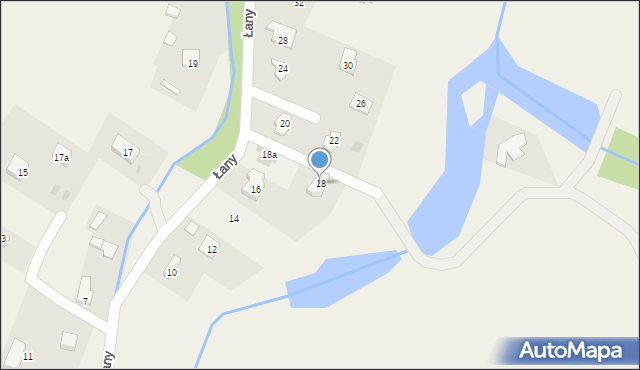 Bykowce, Łany, 18, mapa Bykowce