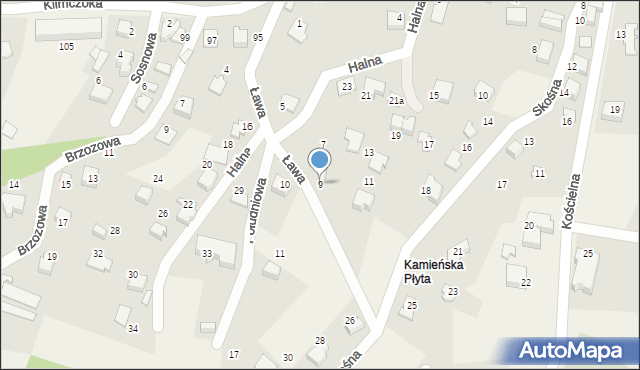 Bystra, Ława, 9, mapa Bystra