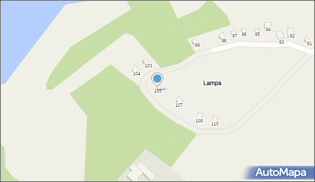 Chmielno, Lampa, 105, mapa Chmielno