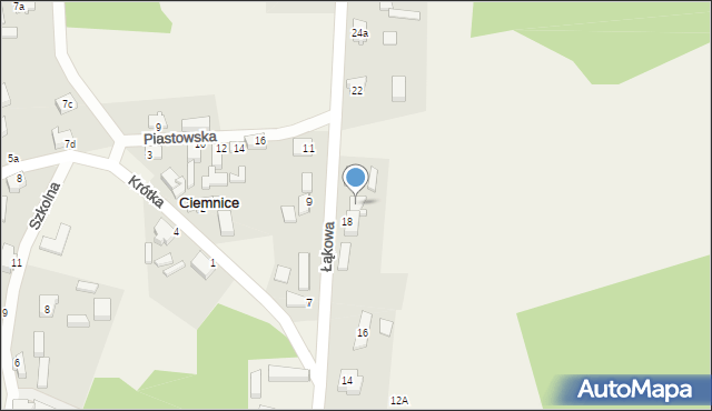 Ciemnice, Łąkowa, 20, mapa Ciemnice