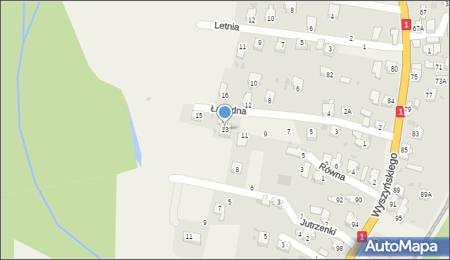 Cisiec, Łagodna, 13, mapa Cisiec