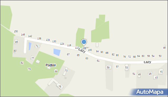 Cynków, Łazy, 106, mapa Cynków