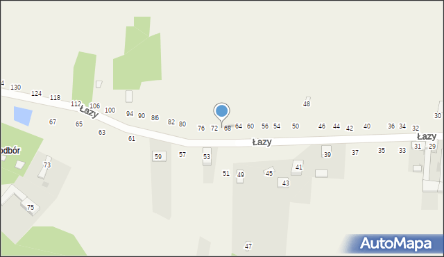 Cynków, Łazy, 70, mapa Cynków