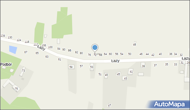 Cynków, Łazy, 72, mapa Cynków