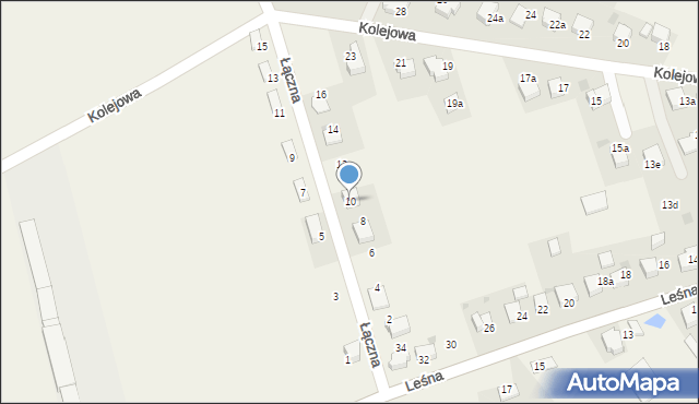 Czarków, Łączna, 10, mapa Czarków