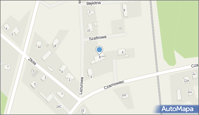 Czarnowiec, Lazurowa, 6, mapa Czarnowiec