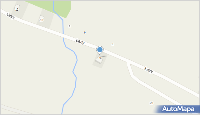 Czaszyn, Łazy, 9, mapa Czaszyn